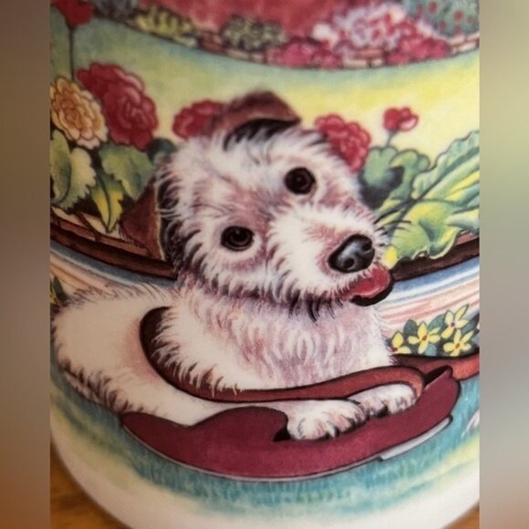 KINGSBURY Fine Bone China Mug Coffee Three Dogs Bone Ball Motif Dog Lover Gift - Picture 6 of 13